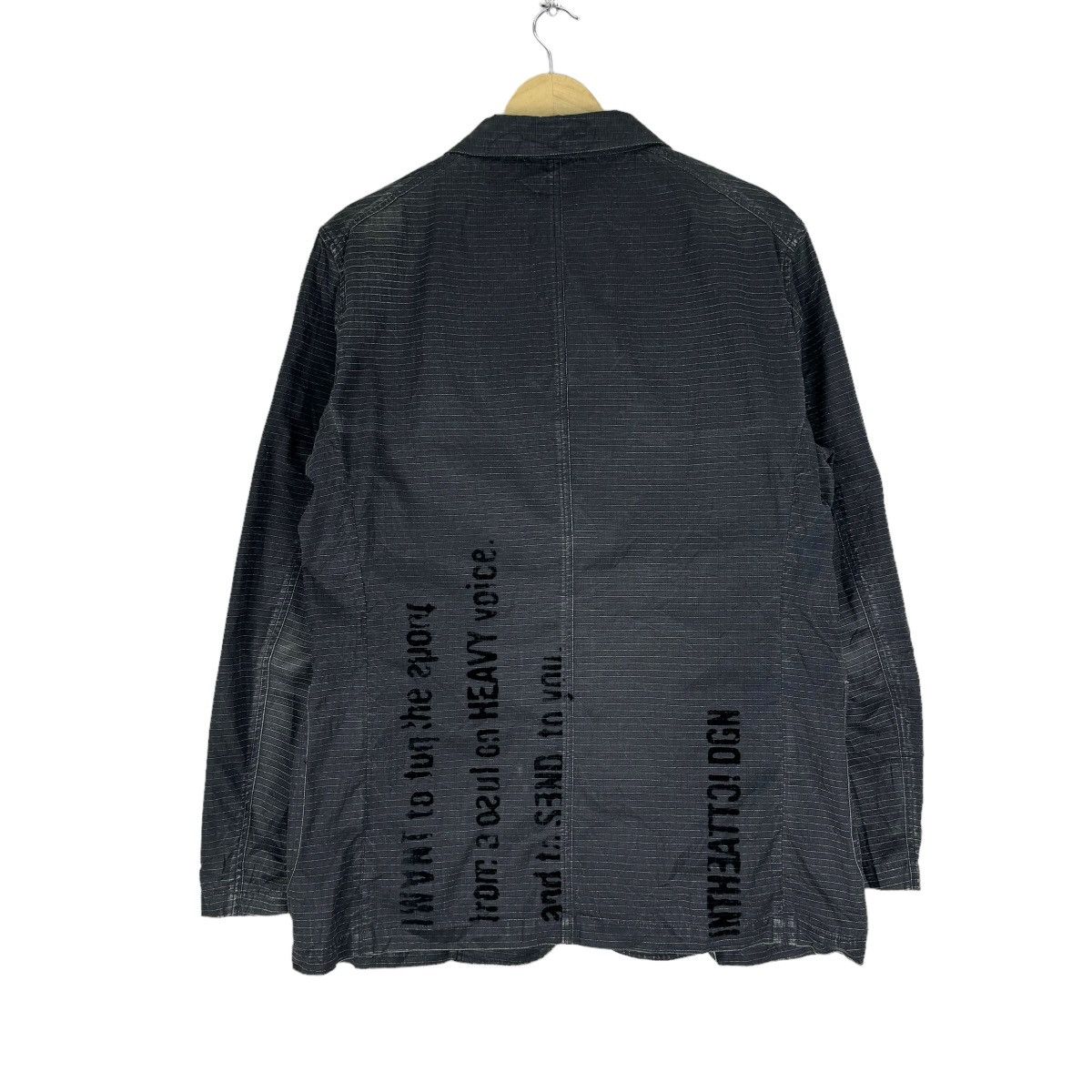 In The Attic ⚡️IN THE ATTIC STRIPED WORD ART COAT JACKET Size US L / EU 52-54 / 3 - 6 Thumbnail