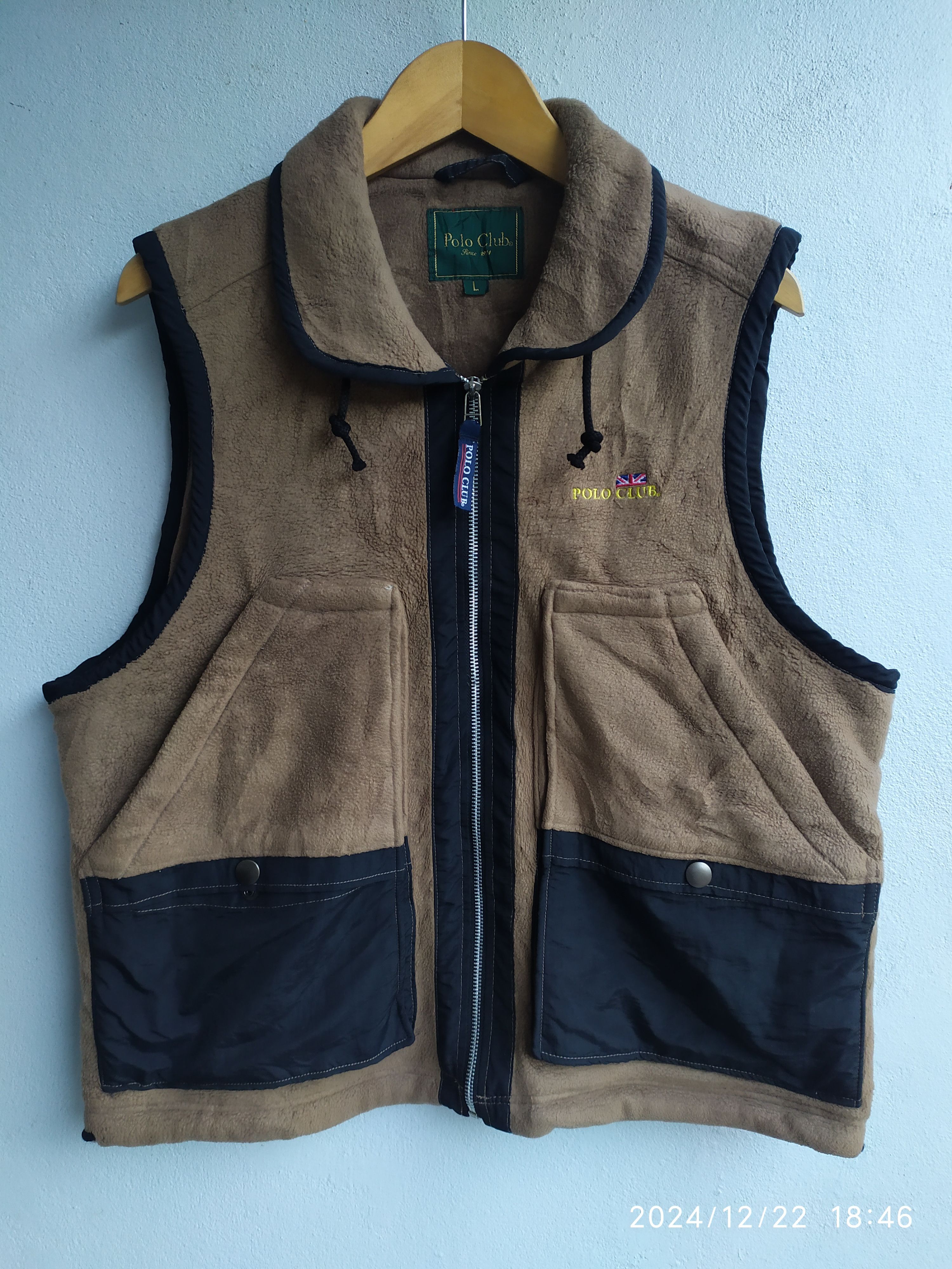Vintage Polo club Fleece Vest Jacket