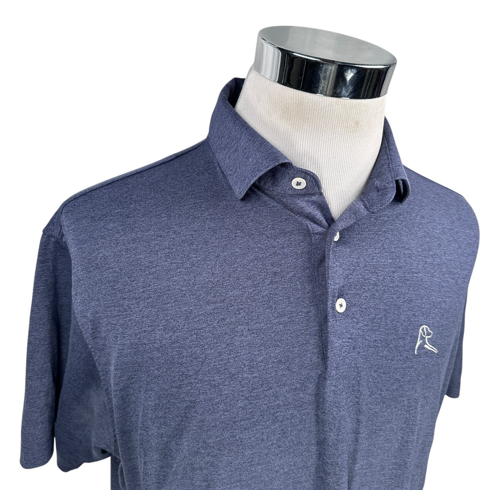 Other Rhoback Polo Shirt Men’s Large Heathered Blue Stretch Golf Size US L / EU 52-54 / 3 - 2 Thumbnail
