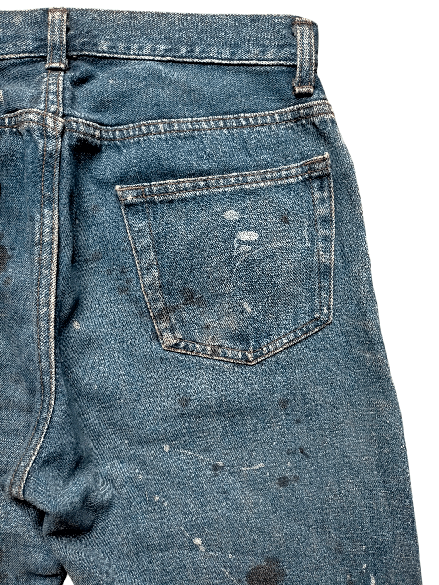 Hysteric Glamour × Japanese Brand Made in Japan Liberto Painted Denim selvedge Jeans Size US 29 - 12 Thumbnail