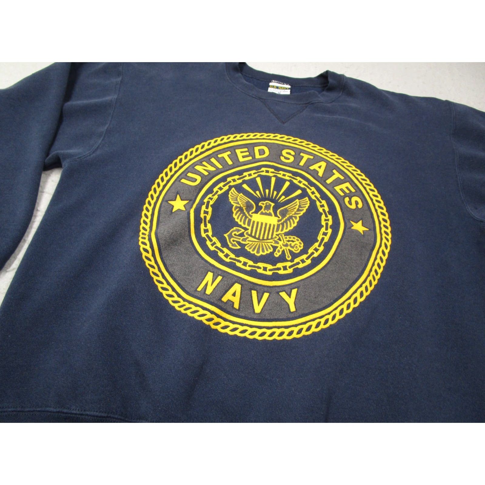 Soffe VINTAGE Soffe Navy Sweatshirt Mens M Blue Pullover Crew Neck Logo US NAVY / MJ SOFFE sweatshirt Size US M / EU 48-50 / 2 - 2 Thumbnail