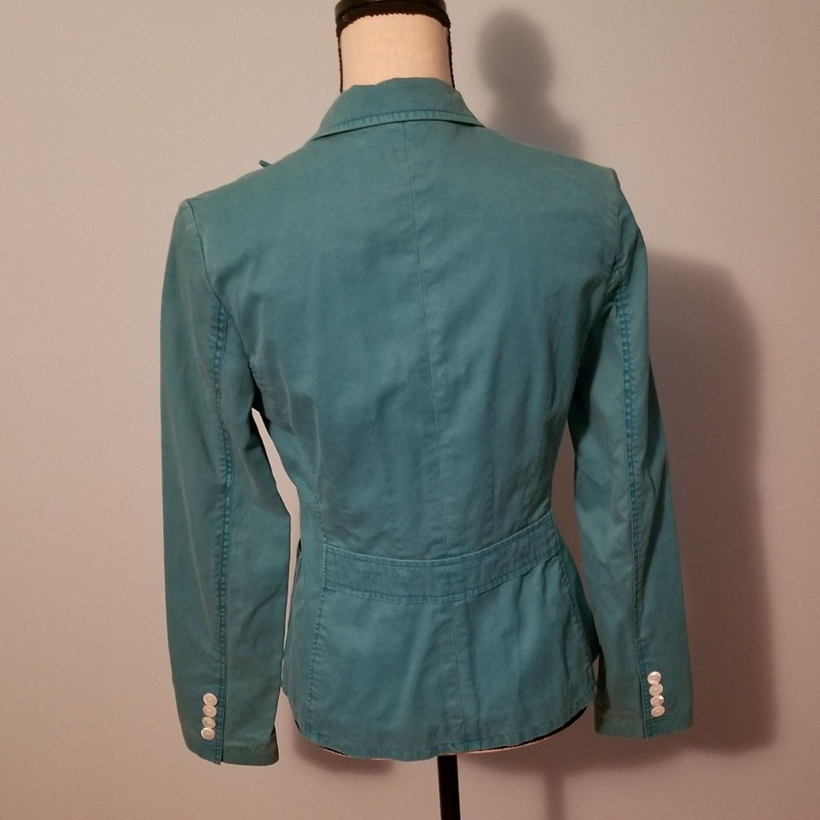 Ralph Lauren Blue Label Ralph Lauren Blue Label Teal Blue Cotton Jacket Size M / US 6-8 / IT 42-44 - 2 Thumbnail