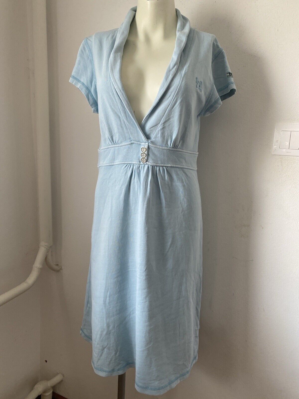 Vintage My no Jersey Y2K Dress Size M Baby Blue Sk2419 Size M / US 6-8 / IT 42-44 - 1 Thumbnail