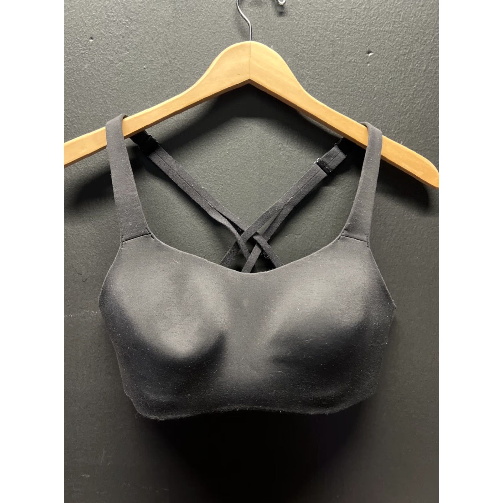 Lululemon Lululemon Sports Bra 34D Black Support Adjustable Crossback Athletic Running Size ONE SIZE - 2 Thumbnail