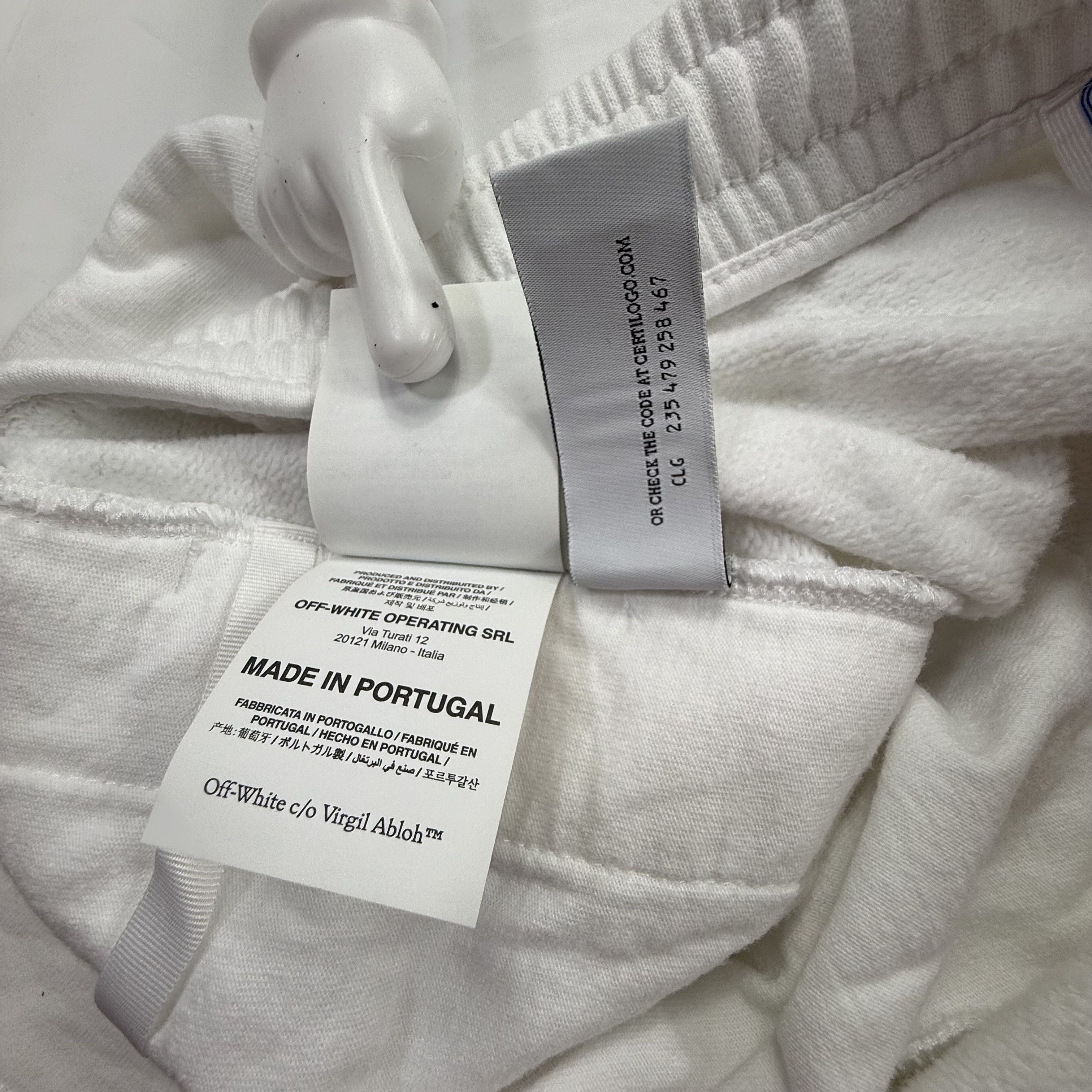 Off-White Off-White Mens White Graphic Sweat Shorts XL Size US 40 / EU 56 - 9 Thumbnail