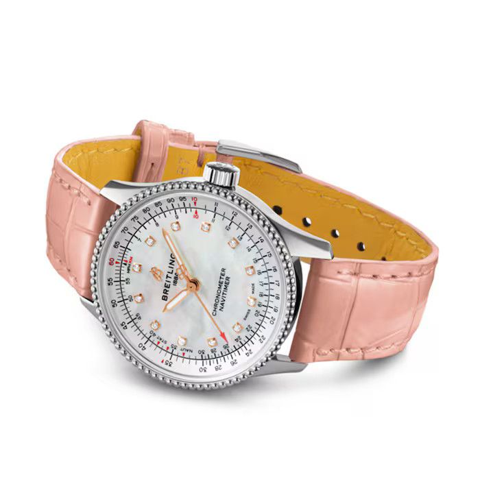 Breitling o1mt1gz0125 Size: OS / Navitimer 35 Watch in Pink & Silver Size ONE SIZE - 3 Thumbnail