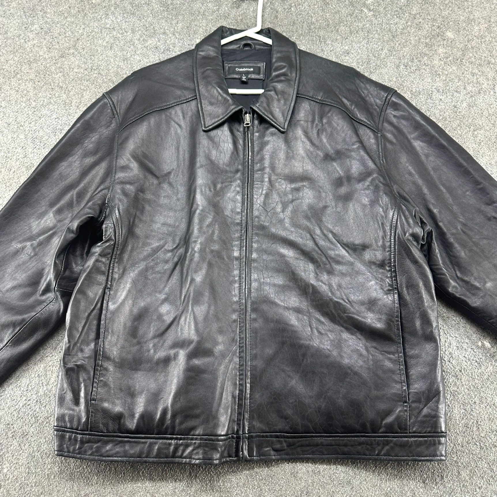 Vintage VINTAGE Celebrook Leather Bomber Jacket Mens L Black Solid Zip 90s Biker Oversized Full Zip Winter Fall Spring Size US L / EU 52-54 / 3 - 3 Thumbnail
