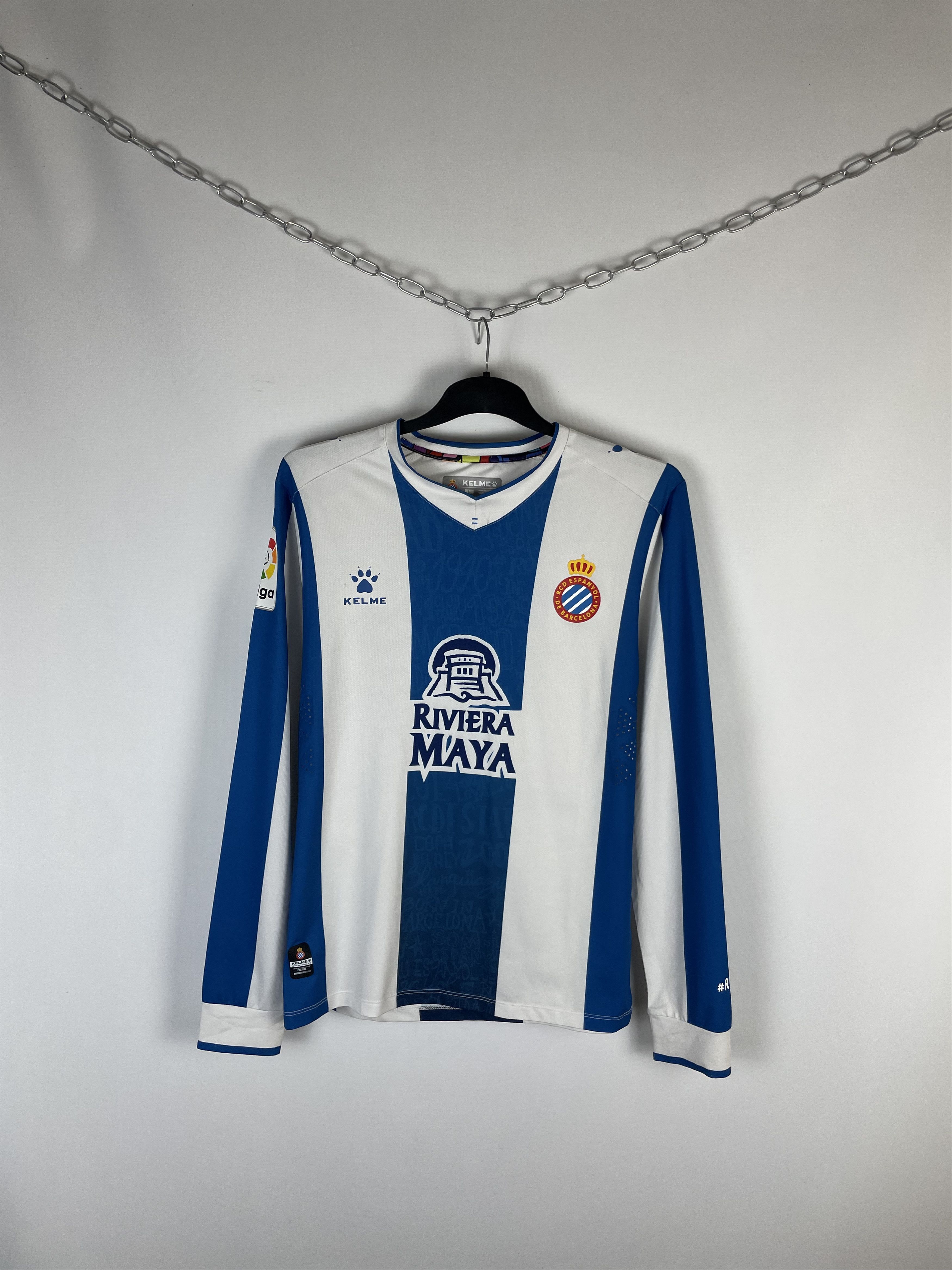 Vintage Kelme Espanyol Jersey Long Sleeve Home Size US L / EU 52-54 / 3 - 1 Thumbnail