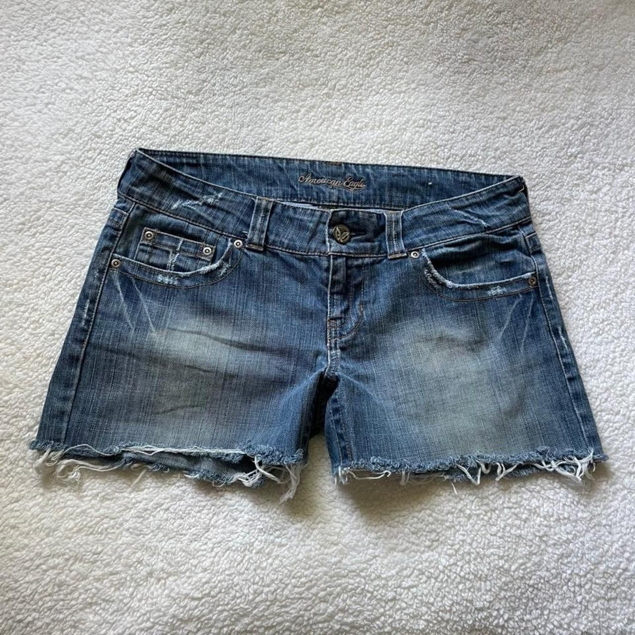American Eagle Outfitters 2000s American Eagle cut off blue jean shorts Size 34" / US 12 / IT 48 - 2 Thumbnail