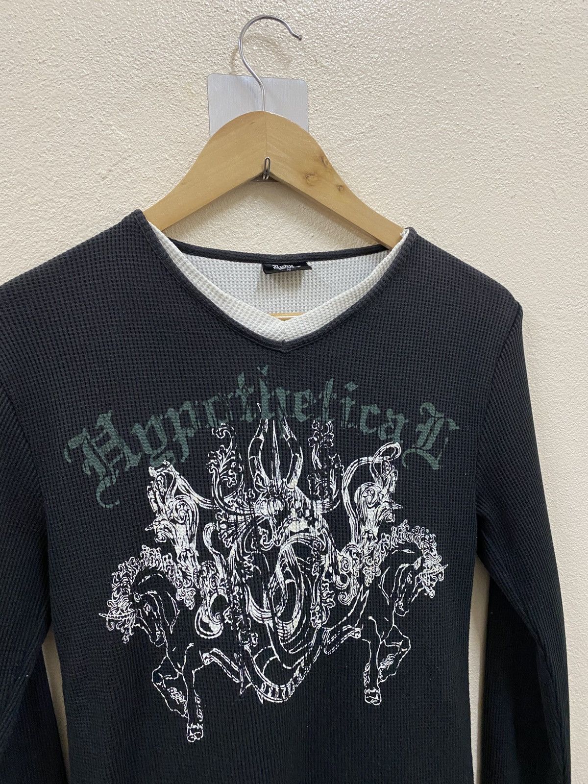 Japanese Brand Vintage Waffle Long Sleeve Double Layer Size US S / EU 44-46 / 1 - 3 Thumbnail