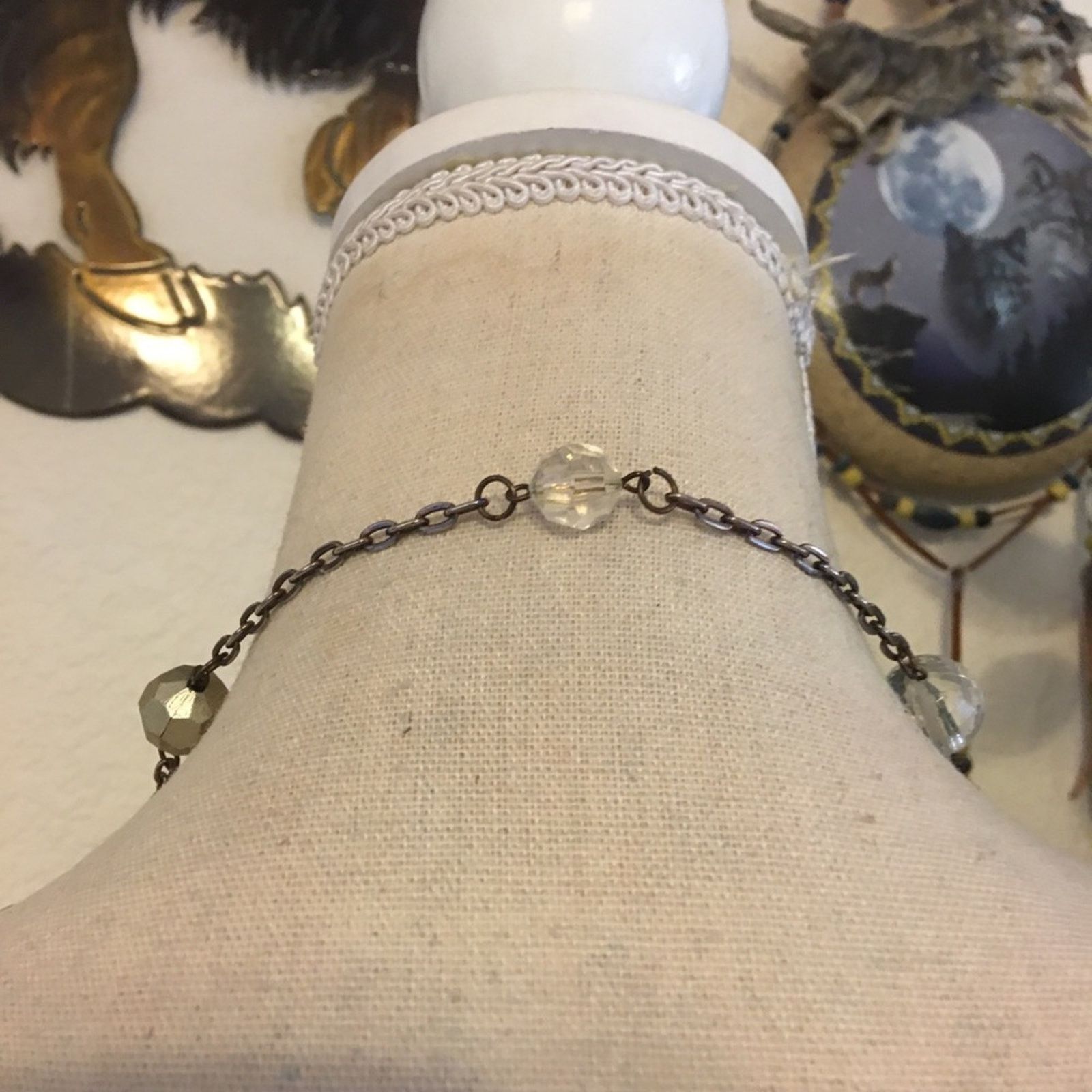 Vintage Vintage faceted resin beaded chain necklace Size ONE SIZE - 5 Thumbnail