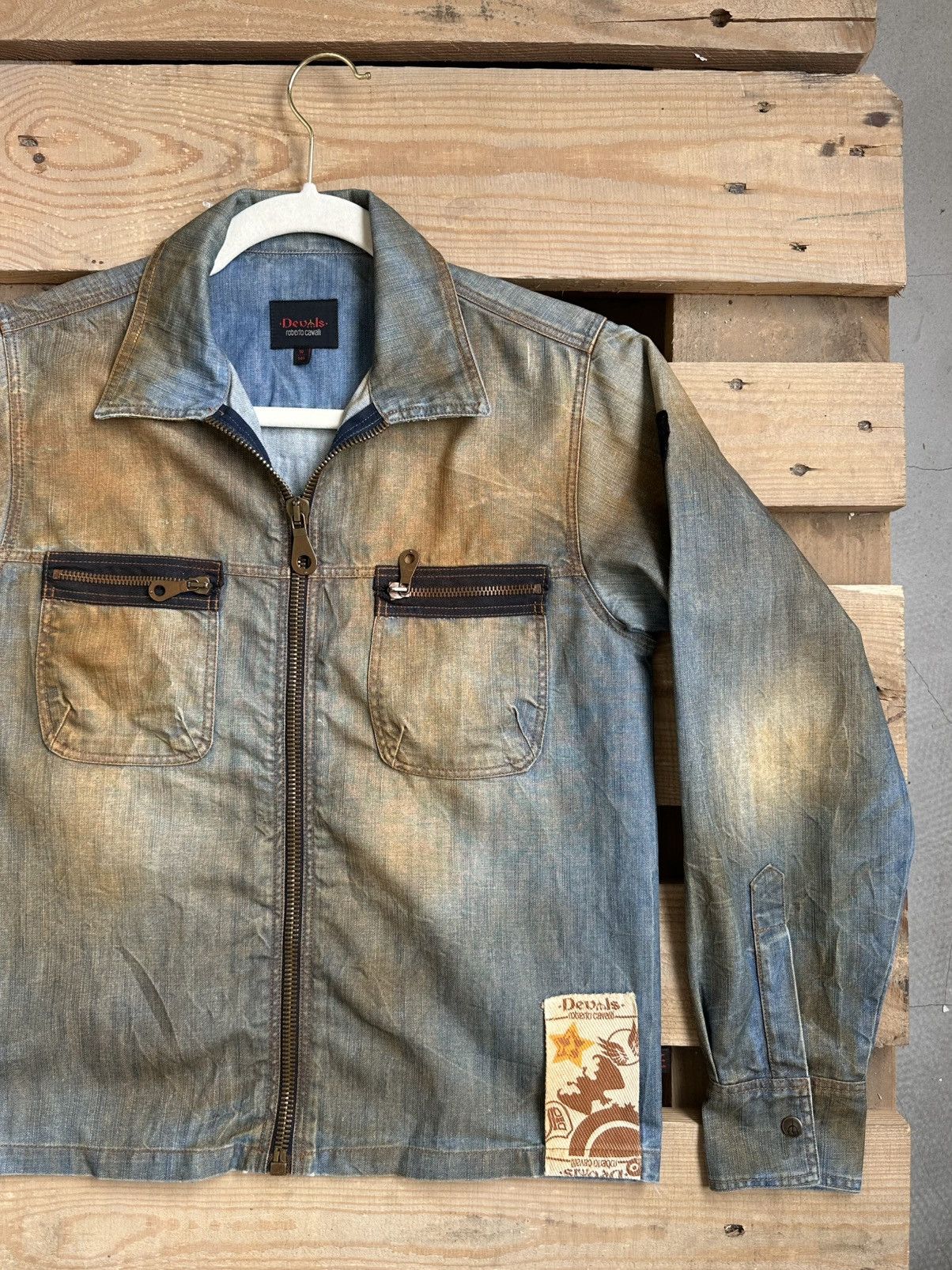 Roberto Cavalli Vintage Roberto Cavalli Devils Denim Jacket Size S / US 4 / IT 40 - 3 Thumbnail
