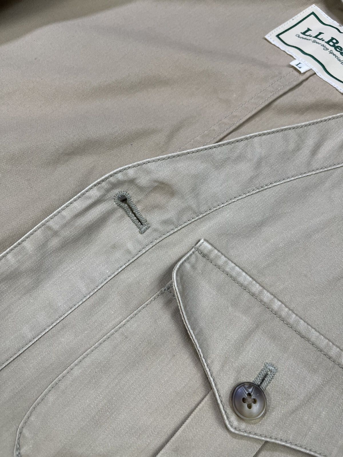 L.L. Bean Vintage LL Bean Herringbone Utility Work Vest Size US M / EU 48-50 / 2 - 7 Thumbnail