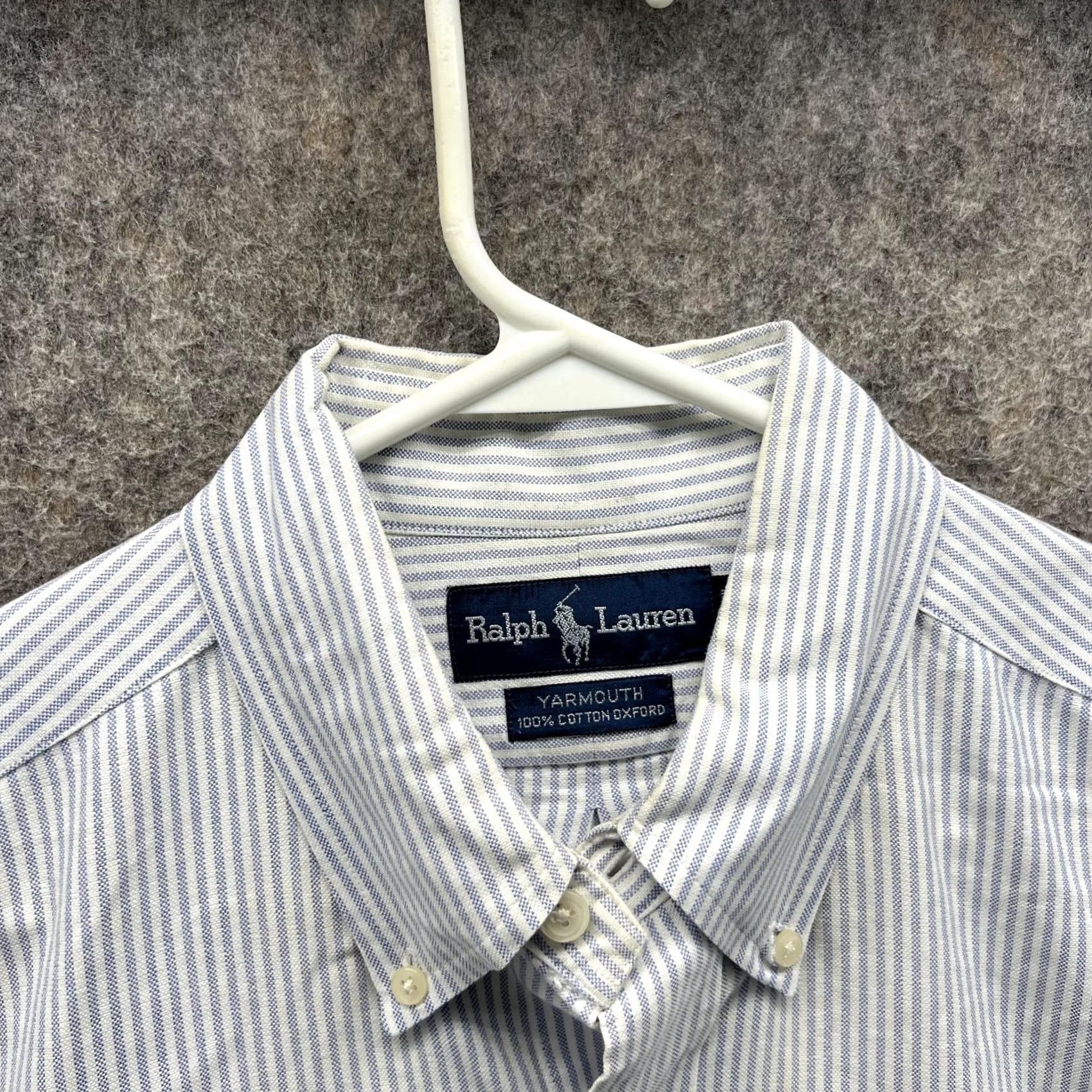 Ralph Lauren Ralph Lauren Shirt Men 16 35 Stripes White Casual Button-Down Preppy Yarmouth Shirt Regular Size 16 White Striped Button-Up Men Mens Size US L / EU 52-54 / 3 - 5 Thumbnail