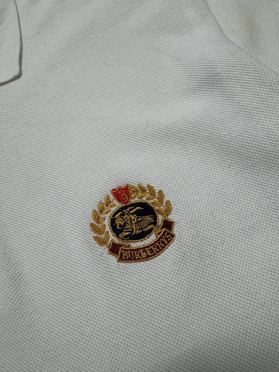 Burberry Vintage 90's Burberrys Polo White Tee Made In England Size US M / EU 48-50 / 2 - 6 Thumbnail