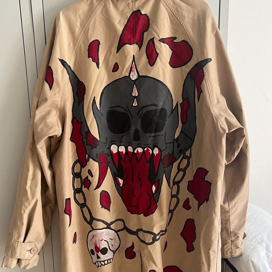Vintage Custom skull coat 0412 Size US L / EU 52-54 / 3 - 2 Thumbnail