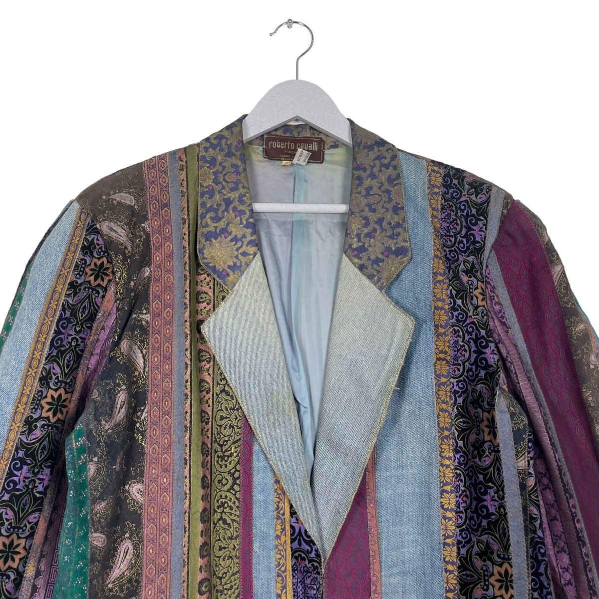 💥70s ROBERTO CAVALLI DENIM WITH PAISLEY JACKET