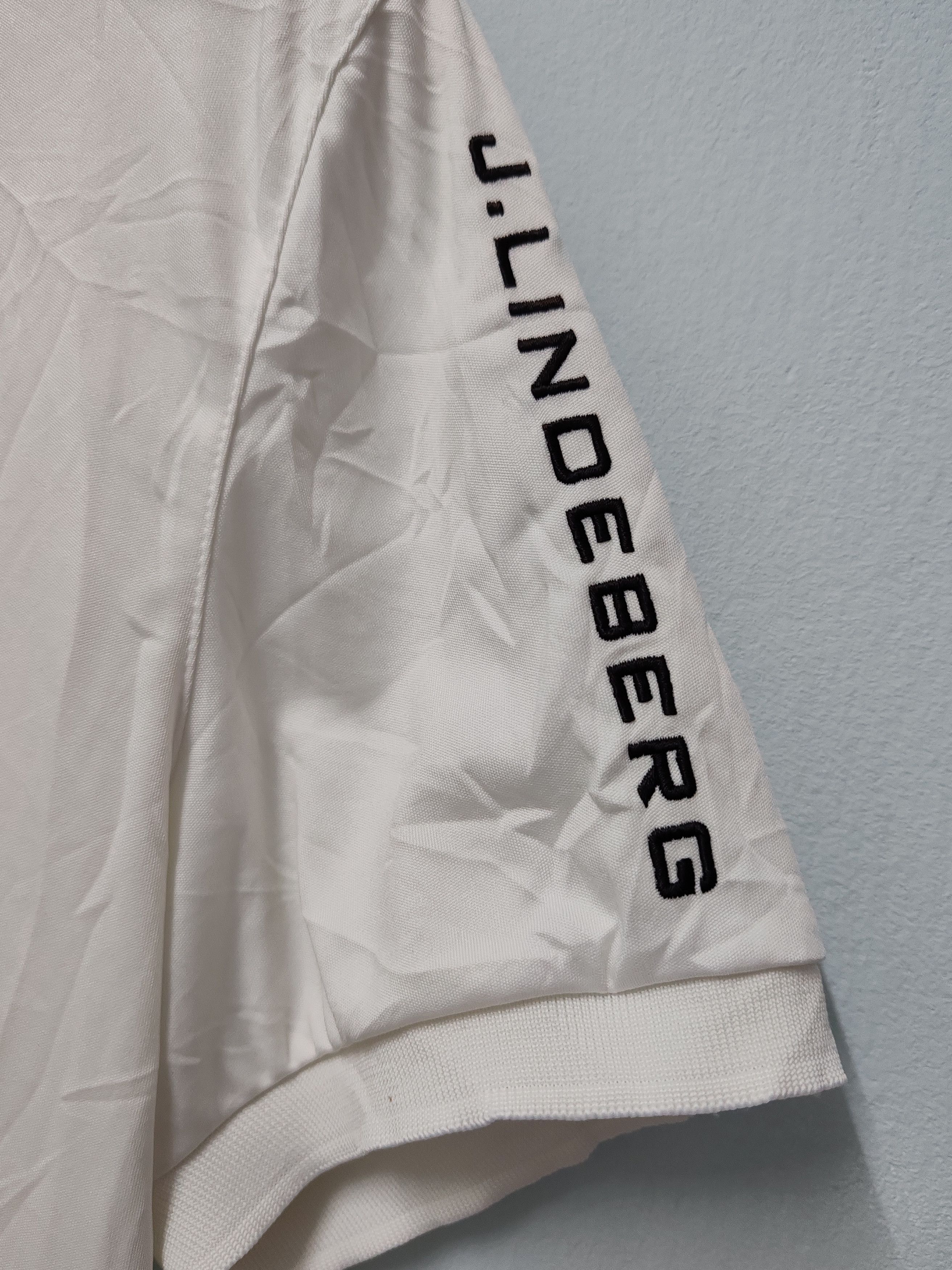 Designer J.Lindeberg Polo tee Shirt Regular Fit White Size US M / EU 48-50 / 2 - 2 Thumbnail