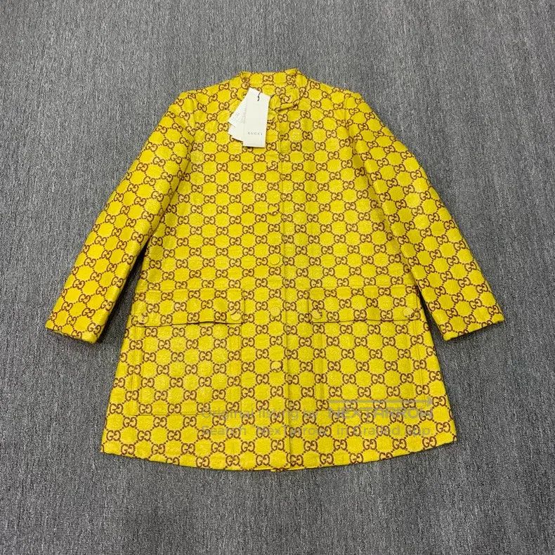 Gucci Gucci Yellow show old flower full print double G brush glu Size XS / US 0-2 / IT 36-38 - 1 Thumbnail