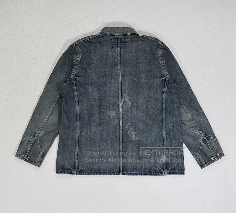 Neighborhood Neighborhood Denim Jacket XL Washed Oil Stained Aged Size US XL / EU 56 / 4 - 4 Thumbnail
