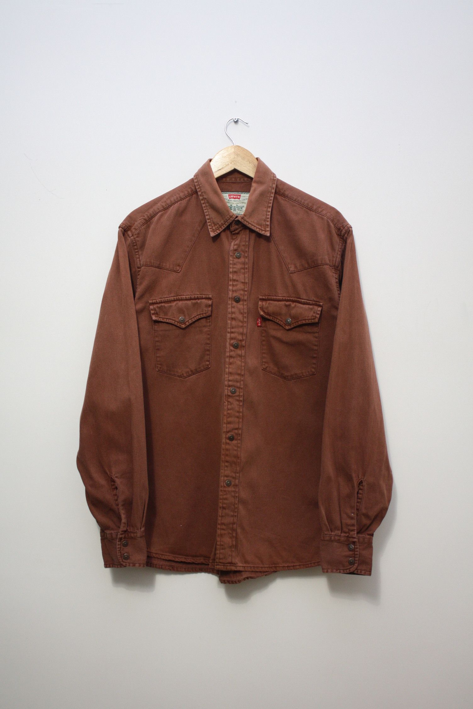 Levi's Levi's Vintage Brick Orange L/S Shirt Size US L / EU 52-54 / 3 - 2 Thumbnail