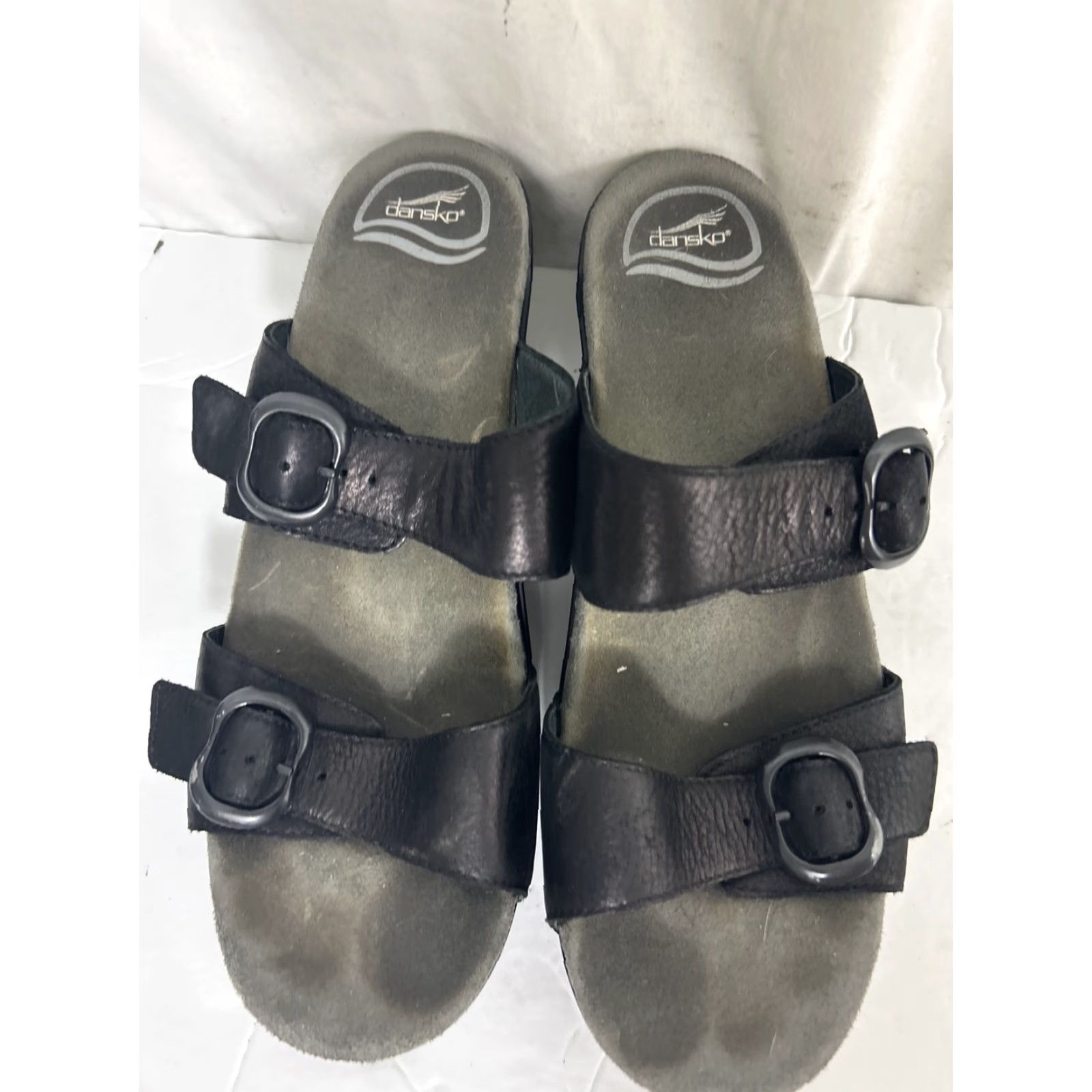 Dansko Dansko Sandals Women's 9.5 US 40 EU Black Sophie Wedge Leather Slide Casual Footwear Size US 10 / IT 40 - 5 Thumbnail