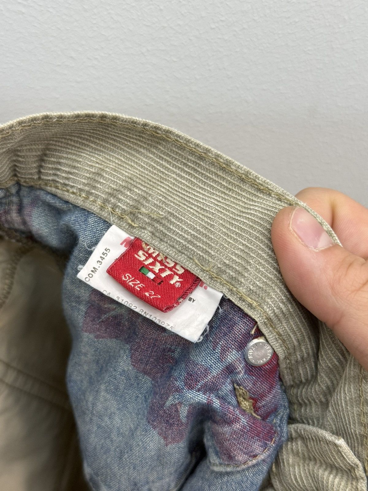 Miss Sixty Miss Sixty Flare Patchwork Corduroy Jeans Pants Size 27" / US 4 / IT 40 - 7 Thumbnail