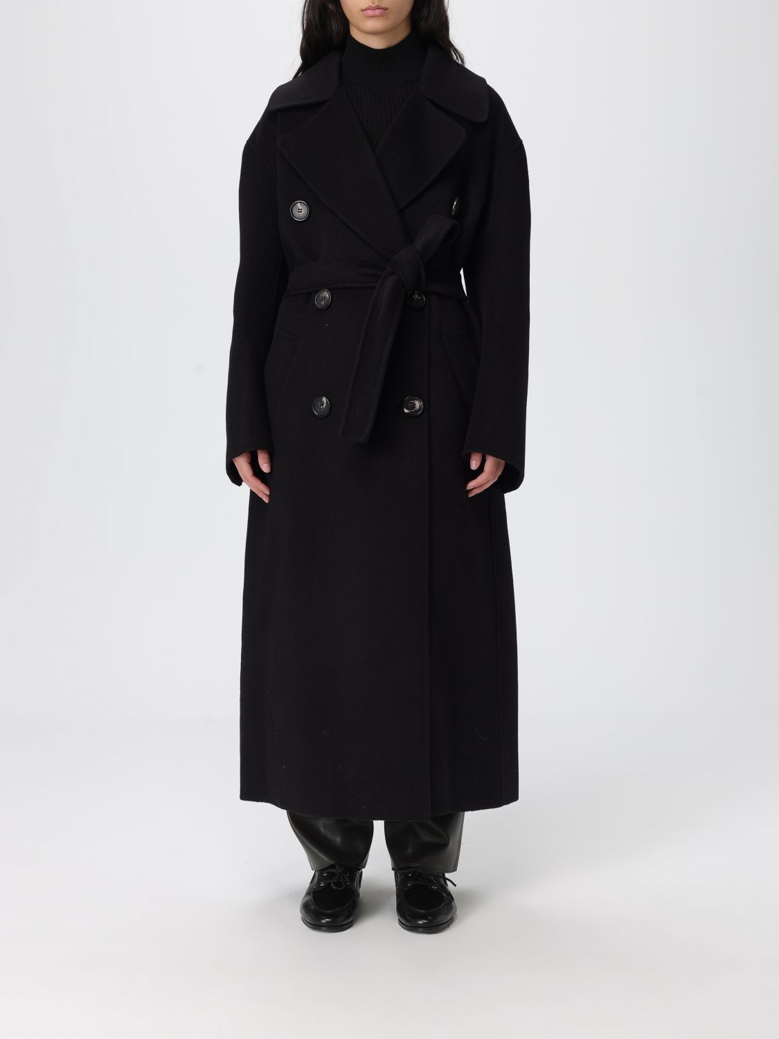 Max Mara Max Mara Trench Coat Woman Black Size L / US 10 / IT 46 - 1 Thumbnail