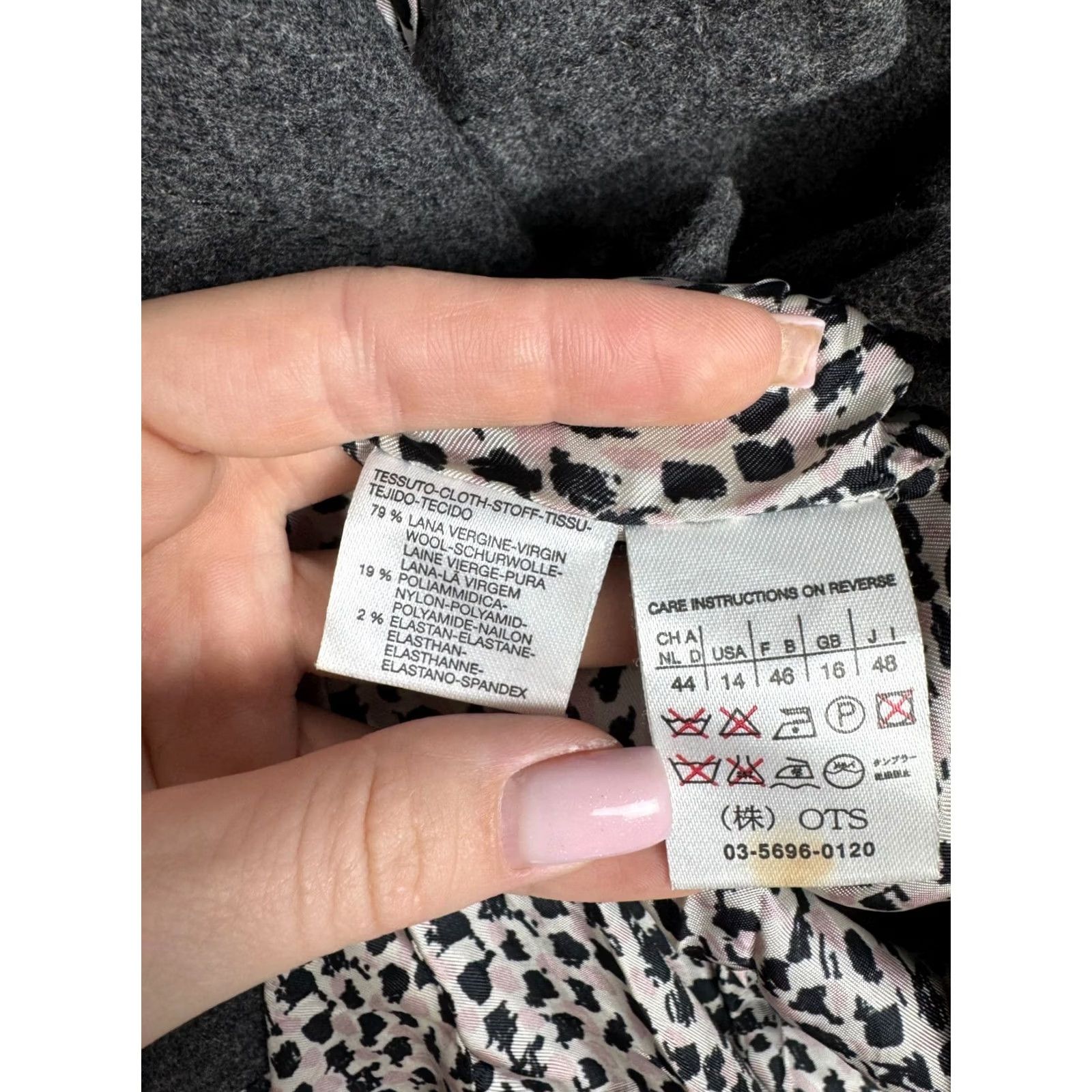 Max Mara Max Mara Womens Wool Blazer Jacket US 14 Gray Blazer Womens Size 14 Wool Jacket Size XL / US 12-14 / IT 48-50 - 4 Thumbnail
