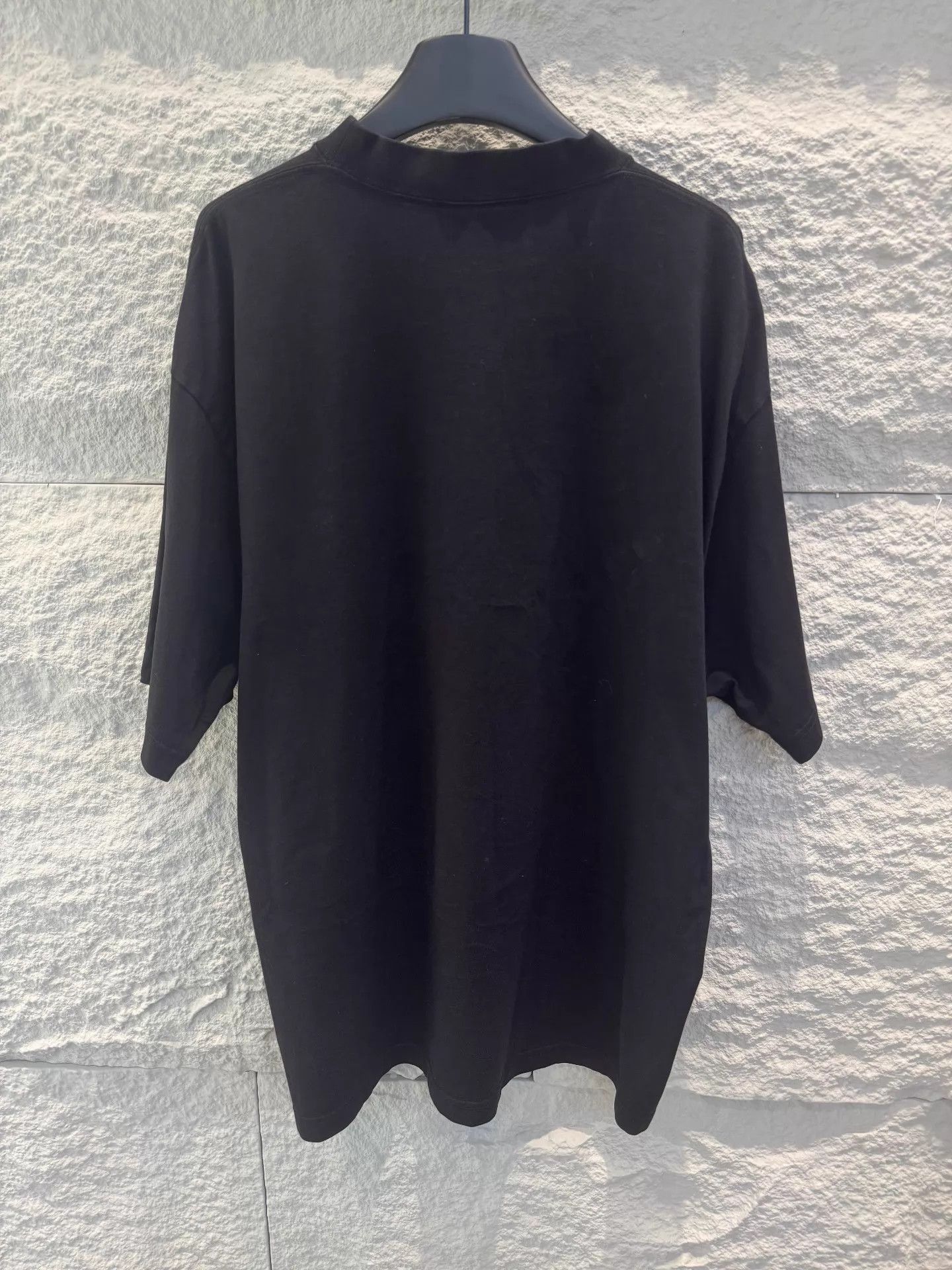 Balenciaga Balenciaga Black BB Embroidered Oversized T-shirt Size L / US 10 / IT 46 - 5 Thumbnail