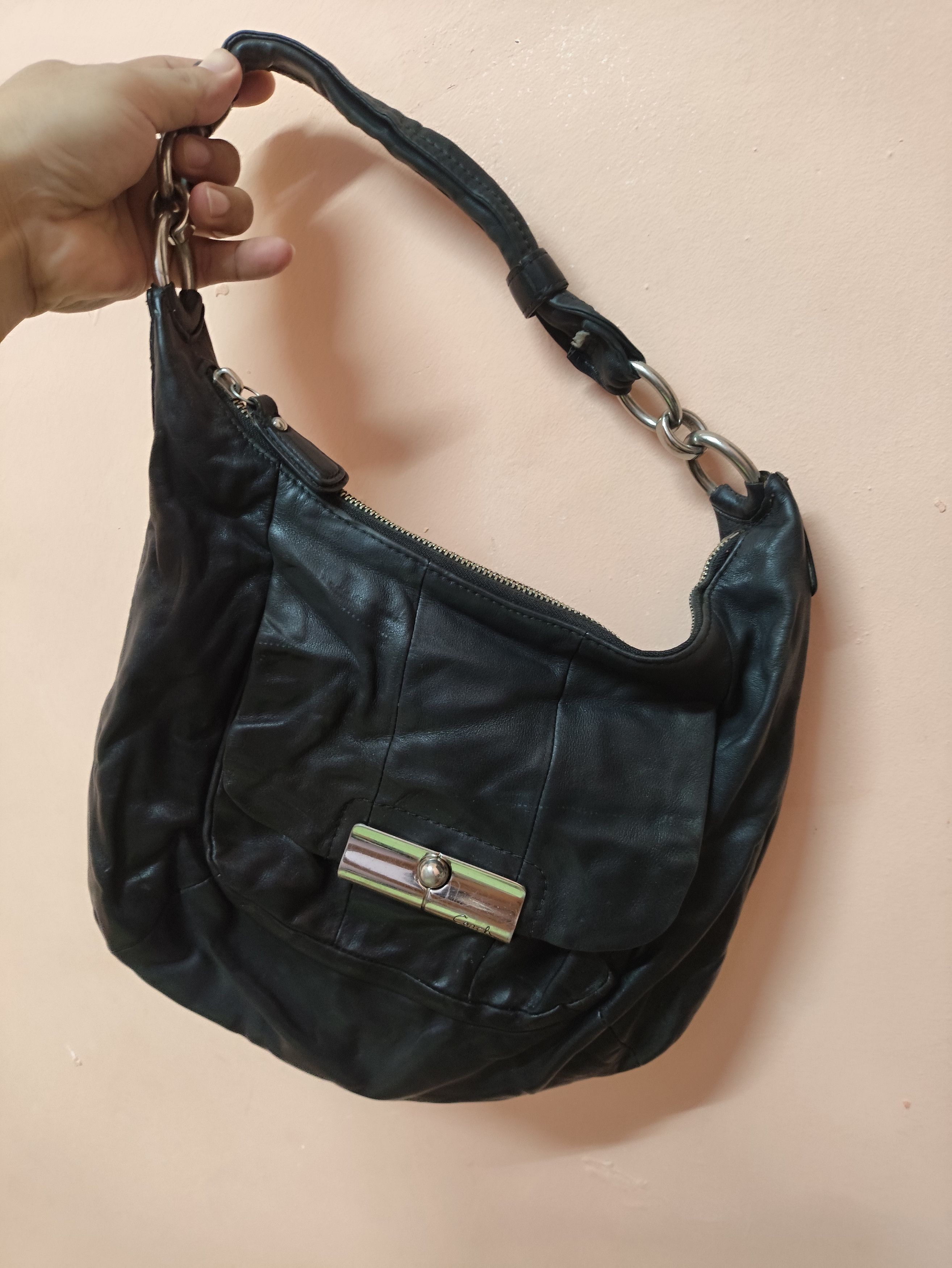 Coach × Leather × Vintage Vintage Leather Coach Hobo bag (Nice black leather) Size ONE SIZE - 3 Thumbnail