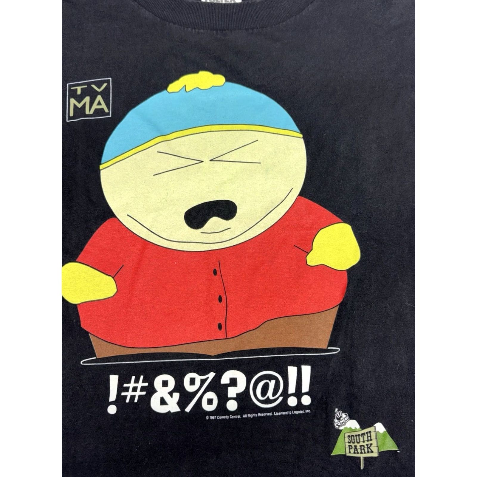 Tultex VINTAGE South Park 1997 Comedy Central Black T Shirt Cartman Mens XL Tultex Shirt Size US XL / EU 56 / 4 - 2 Thumbnail