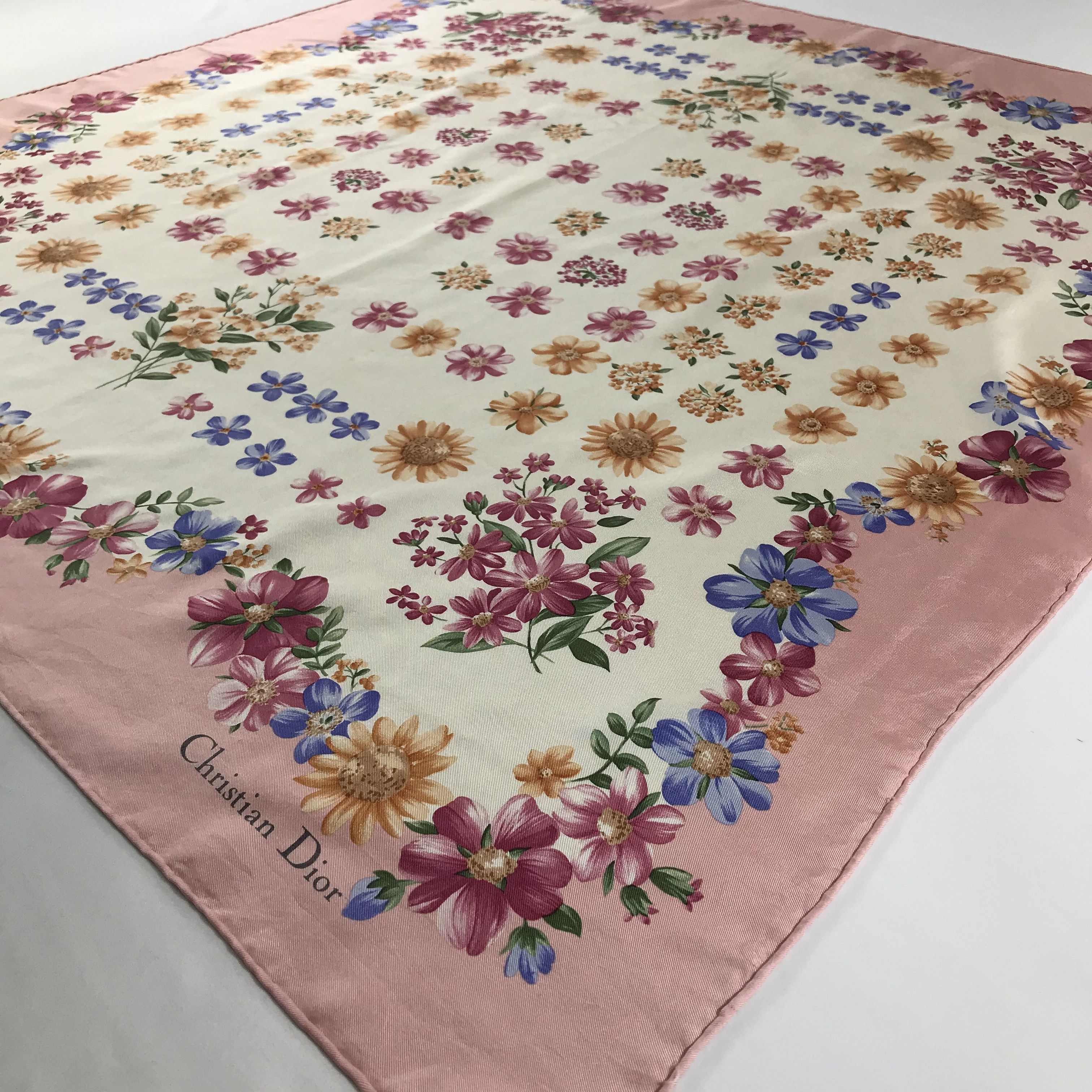 Vintage Vintage Christian Dior Silk Scarf Size ONE SIZE - 3 Thumbnail