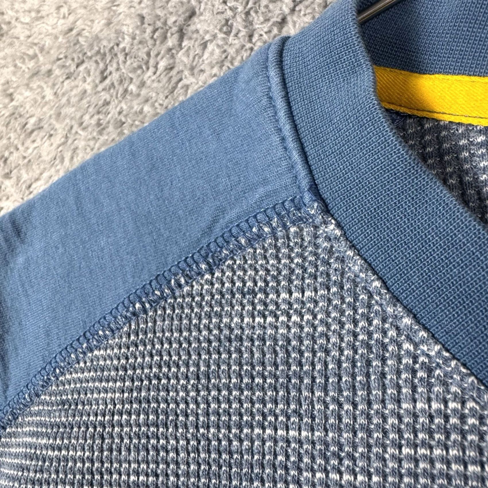 Jordan Brand Jordan Shirt Mens S Waffle Thermal Crewneck Pullover Base Layer Knit Long Sleeve Blue 90s Sports Minimalist Logo Cotton Blend Knit Regular Mens Shirt Size US S / EU 44-46 / 1 - 6 Thumbnail