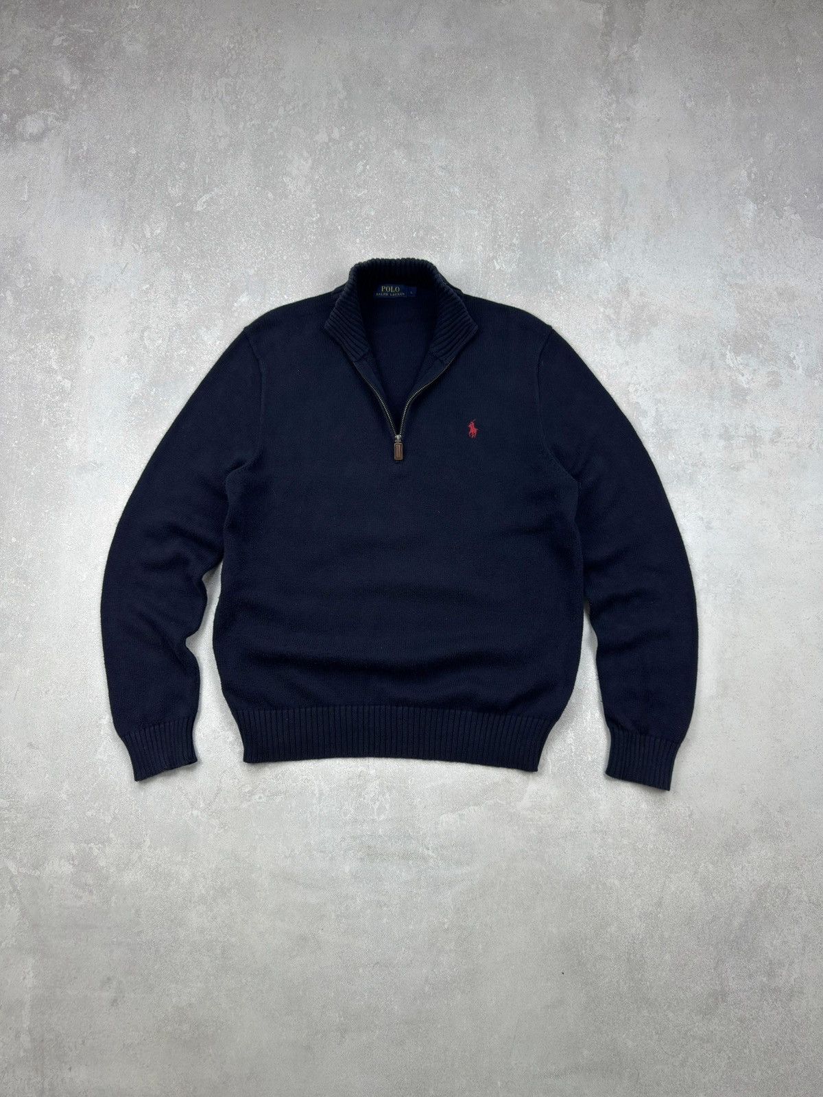 Polo Ralph Lauren Polo Ralph Lauren 1/4 Zip Cotton Sweater Long Sleeve Mens Size US L / EU 52-54 / 3 - 1 Thumbnail