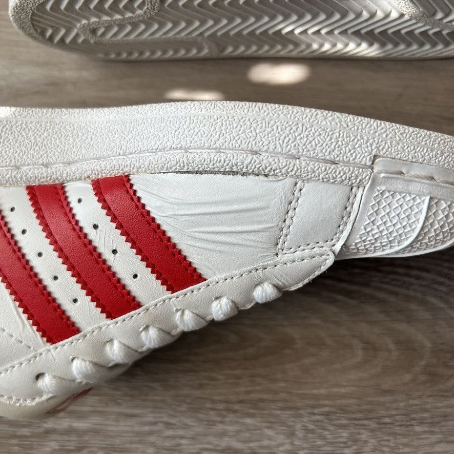 Adidas × Vintage ADIDAS • Superstar 2 "White/Red" (4.5M) Size US 5 / EU 37 - 14 Thumbnail