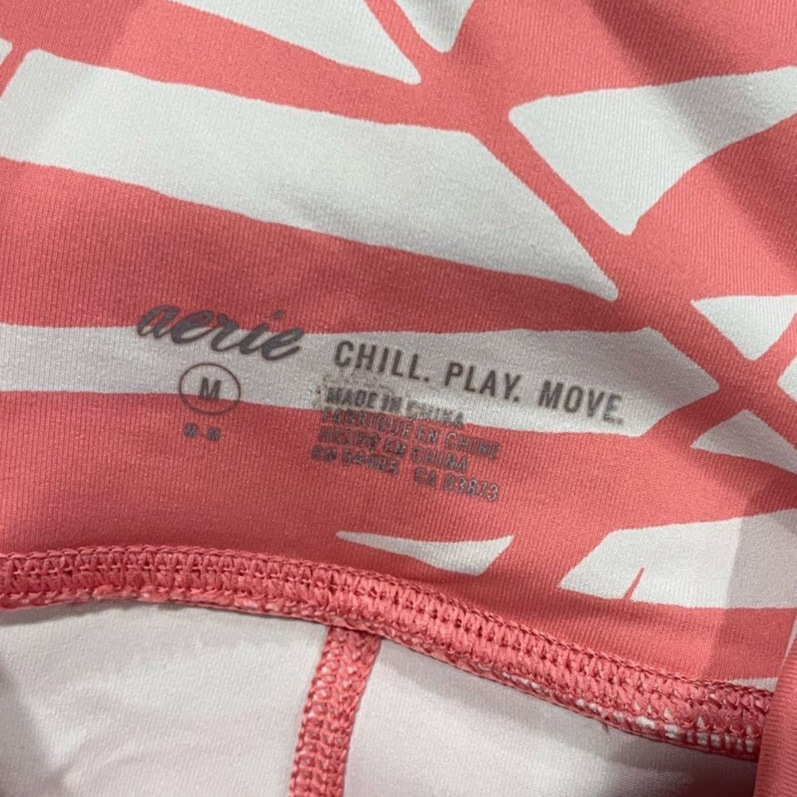 Vintage Aerie Womens Chill Play Move Tropical Athletic Leggings M Size 28" / US 6 / IT 42 - 2 Thumbnail
