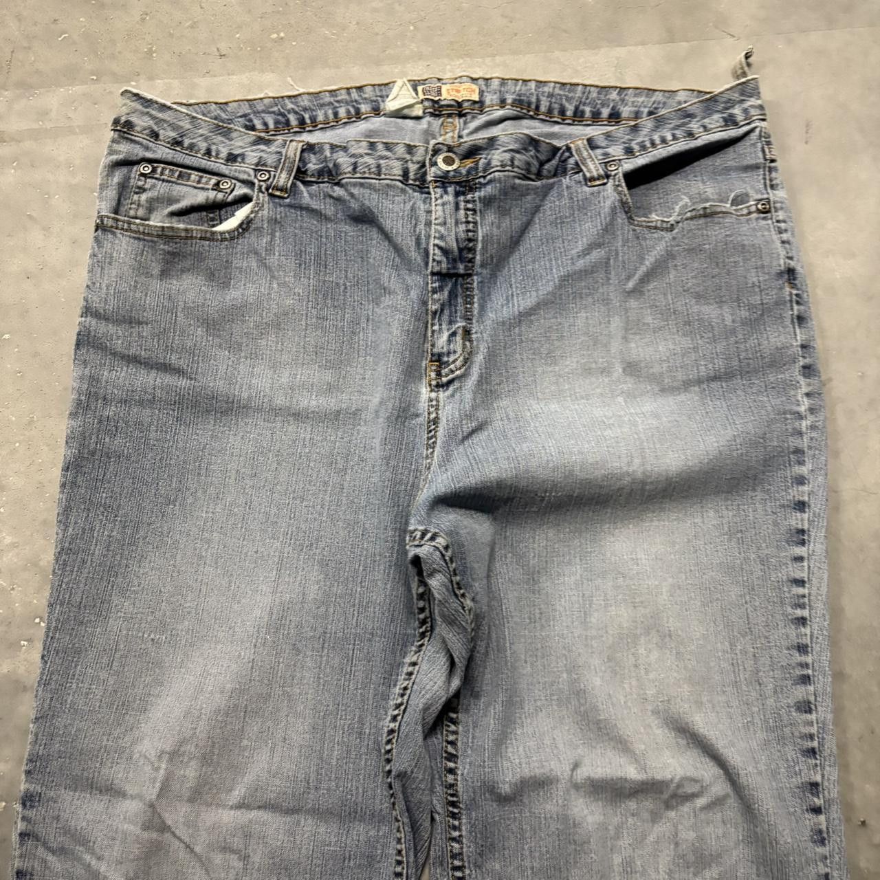 Japanese Brand × Vintage Crazy Vintage Y2K/2000s Baggy Grunge Light Wash Denim Jeans! Size US 40 / EU 56 - 5 Thumbnail
