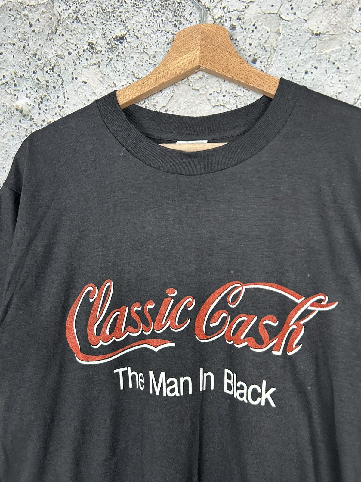 Band Tees × Vintage Vintage Single Stitch Classic Cash The Man in Black Tee Size US XL / EU 56 / 4 - 5 Thumbnail