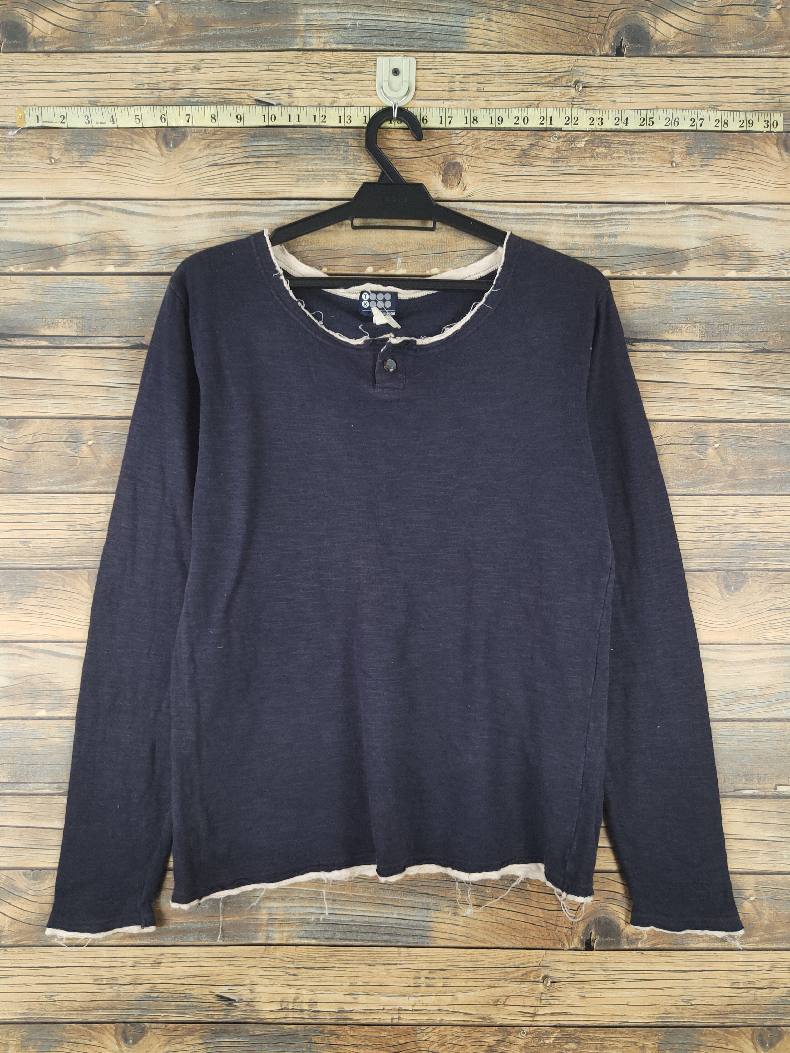 Takeo Kikuchi × Vintage DL Takeo Kikuchi Navy Long Sleeve T-shirt #608 Size US M / EU 48-50 / 2 - 1 Thumbnail