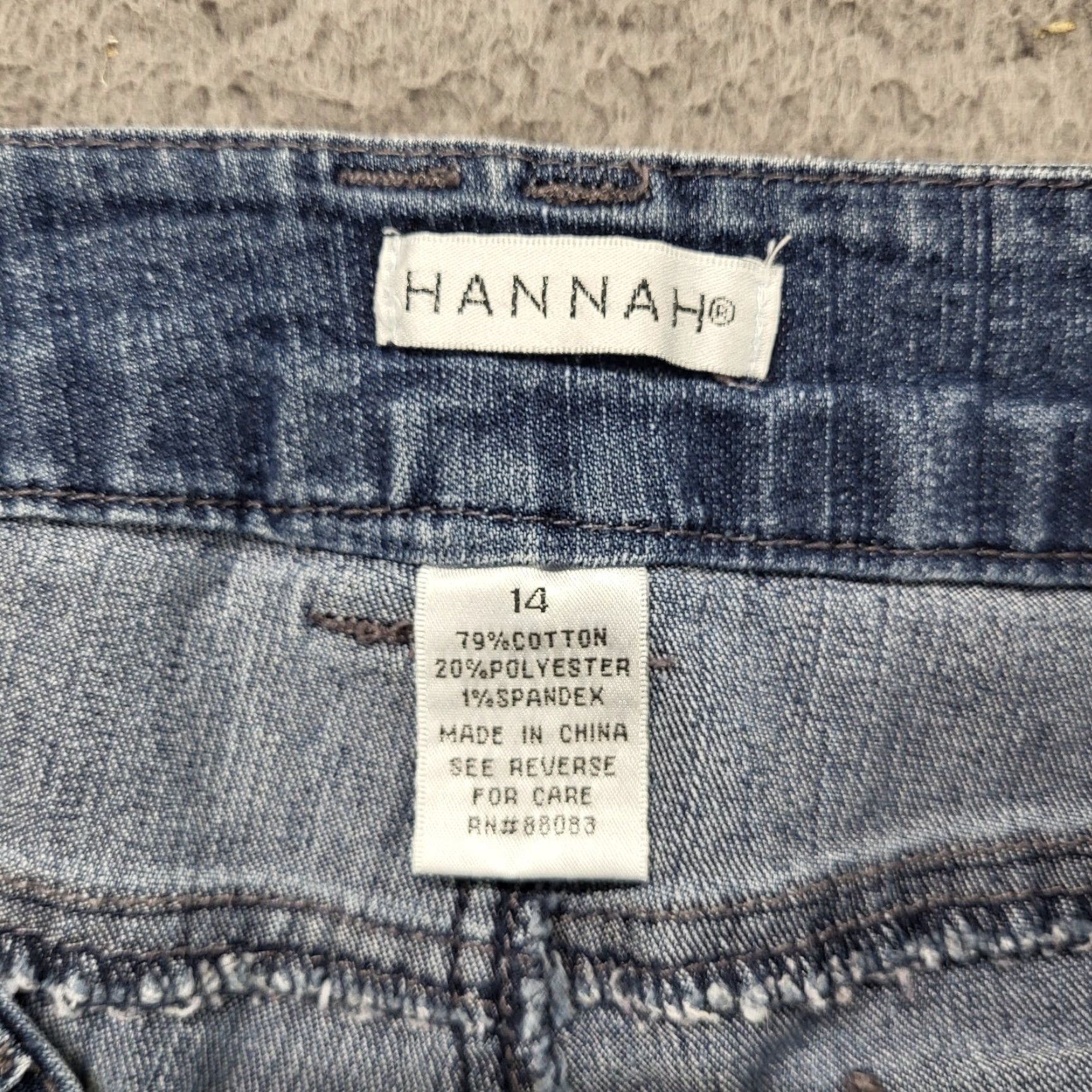 Vintage Hannah Jeans Shorts Women's Size 14 Bermuda Denim City Beach Work Hiking Sun Size 36" / US 14 / IT 50 - 2 Thumbnail