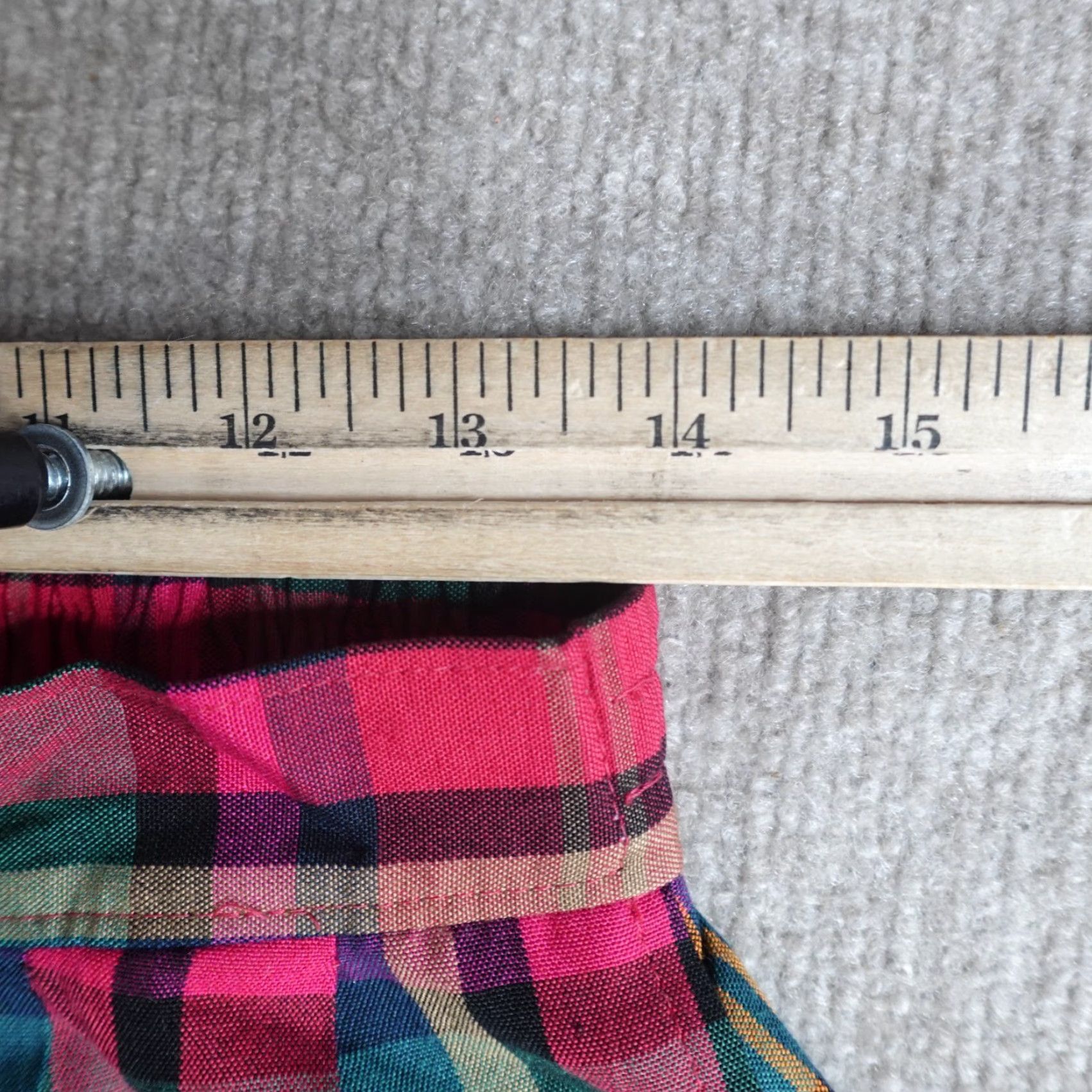 Pendleton VINTAGE Pendleton Skirt Womens Long Plaid Red Rayon 10 Pleated Pockets Made in USA Size 32" / US 10 / IT 46 - 4 Thumbnail