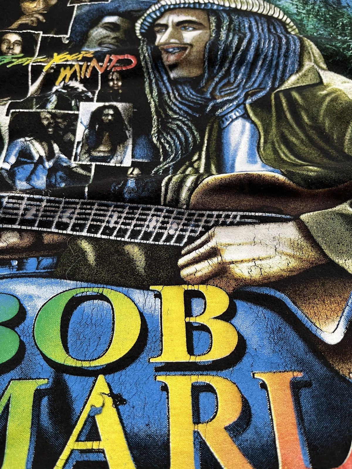 Bob Marley Vintage Bob Marley "Free Your Mind" Rap Tee Style T-Shirt Size US XXL / EU 58 / 5 - 4 Thumbnail
