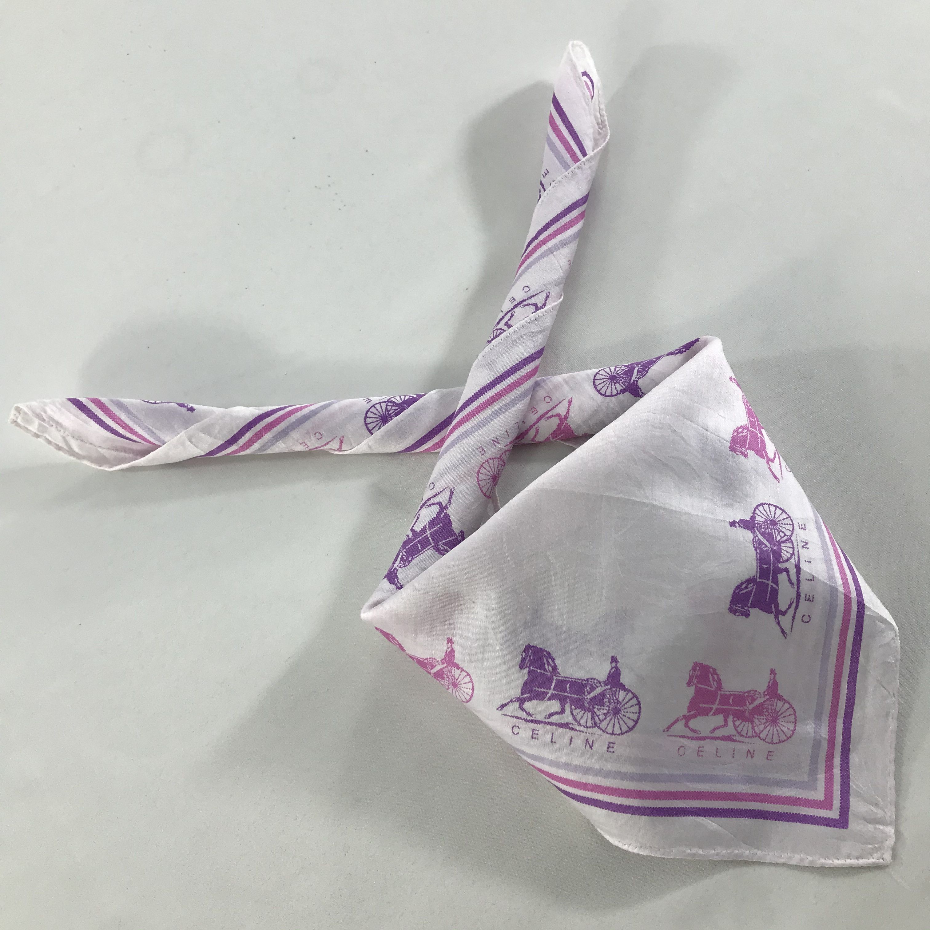 Celine × Vintage Celine Bandana / Handkerchief / Neckerchief - S1485 Size ONE SIZE - 4 Thumbnail