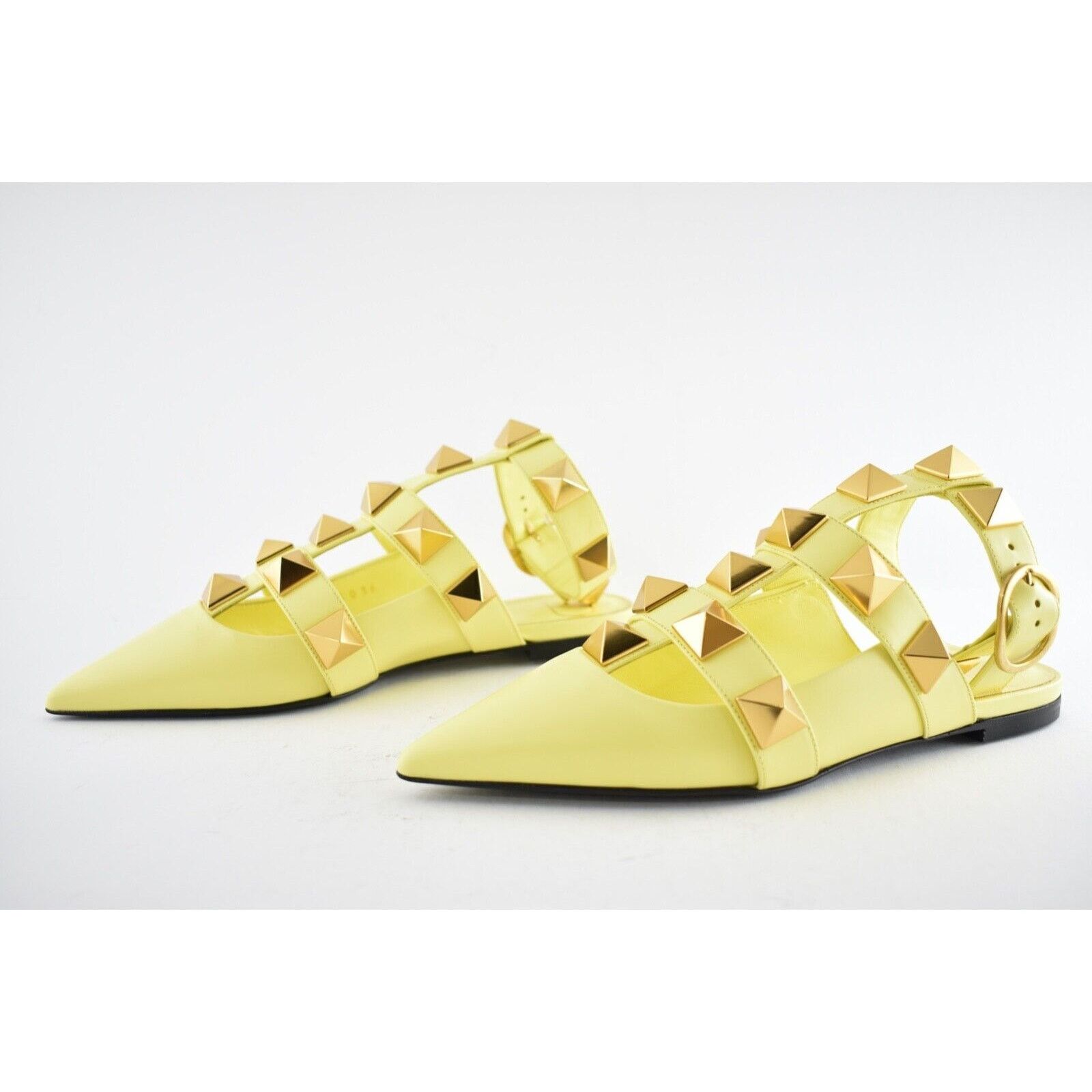 Valentino Rockstud Roman Stud Ankle Strap Ballet Ballerina Flat 36 Size US 6 / IT 36 - 10 Thumbnail
