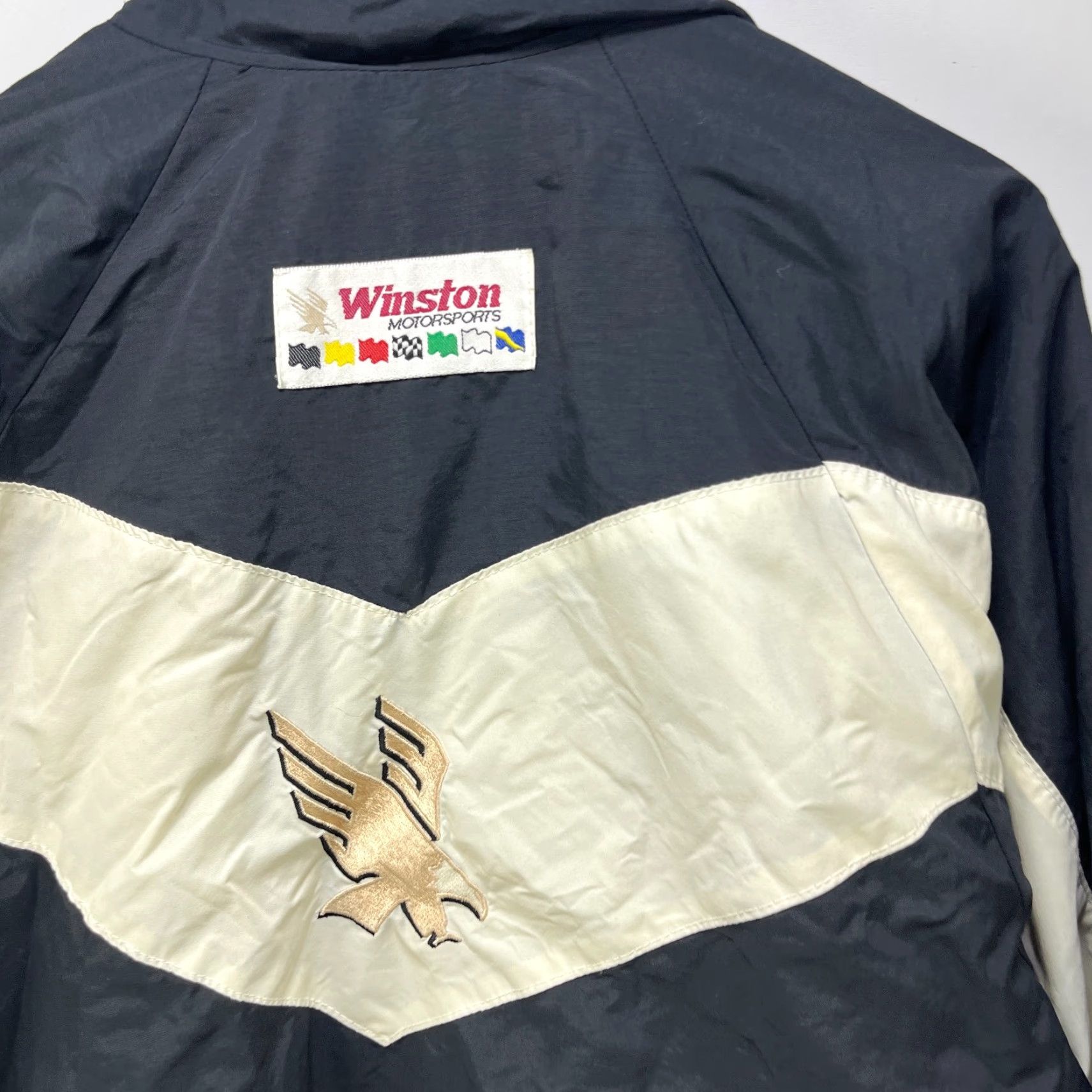 NASCAR VINTAGE NASCAR Winston Cup Racing Jacket M Black Windbreaker Casual Mens 90s Logo Lightweight Nylon Zip Mid-Length Jacket Size US M / EU 48-50 / 2 - 5 Thumbnail