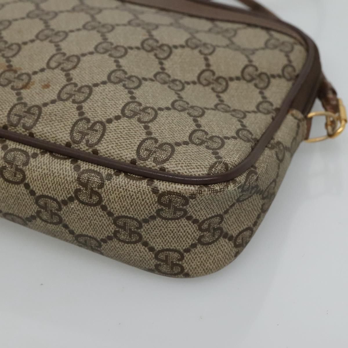 Gucci GUCCI GG Supreme Shoulder Bag Pvc Beige Brown Gold 97 02 068 Size ONE SIZE - 10 Thumbnail
