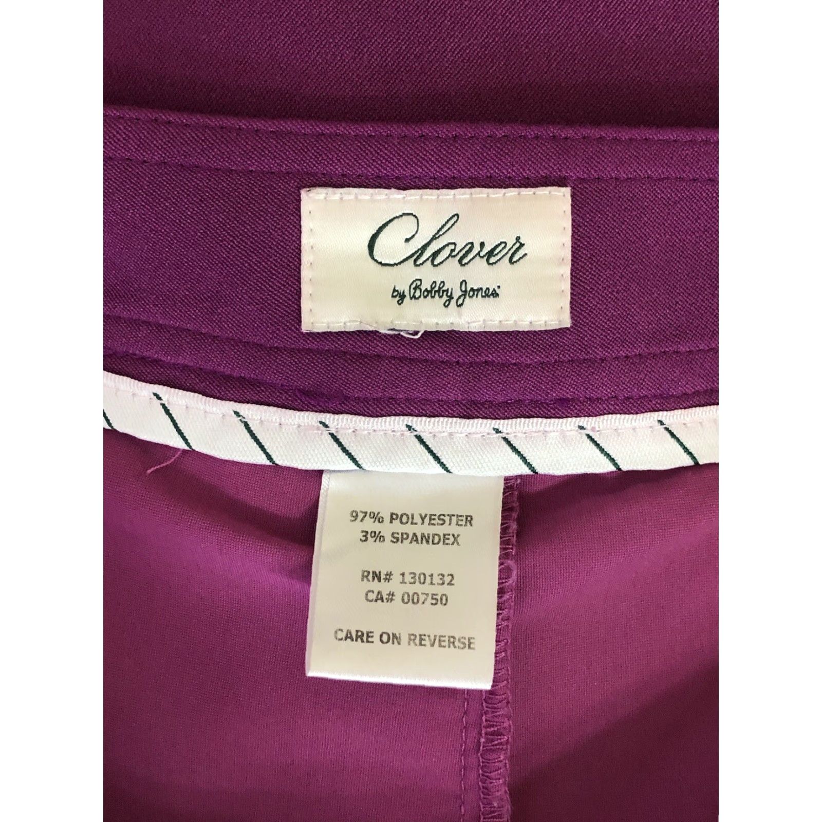 Vintage Clover Bobby Jones Skort Women XL Purple 33" Waist Pleated Pockets Golf Tennis Size 40" / US 18 - 3 Thumbnail
