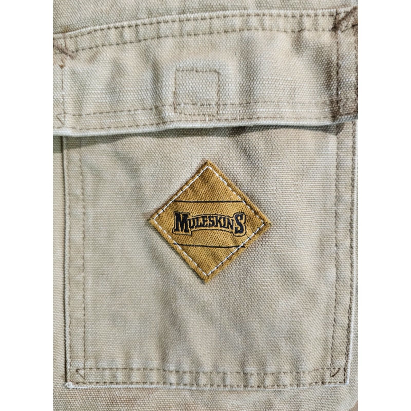 Carhartt VINTAGE Carhartt Muleskins Jacket Brown Blanket Lined Detroit Jacket Mens 2XL Bomber Jacket Wool Lining Canvas Cotton 90s Outdoor Workwear Mens Size US XXL / EU 58 / 5 - 4 Thumbnail