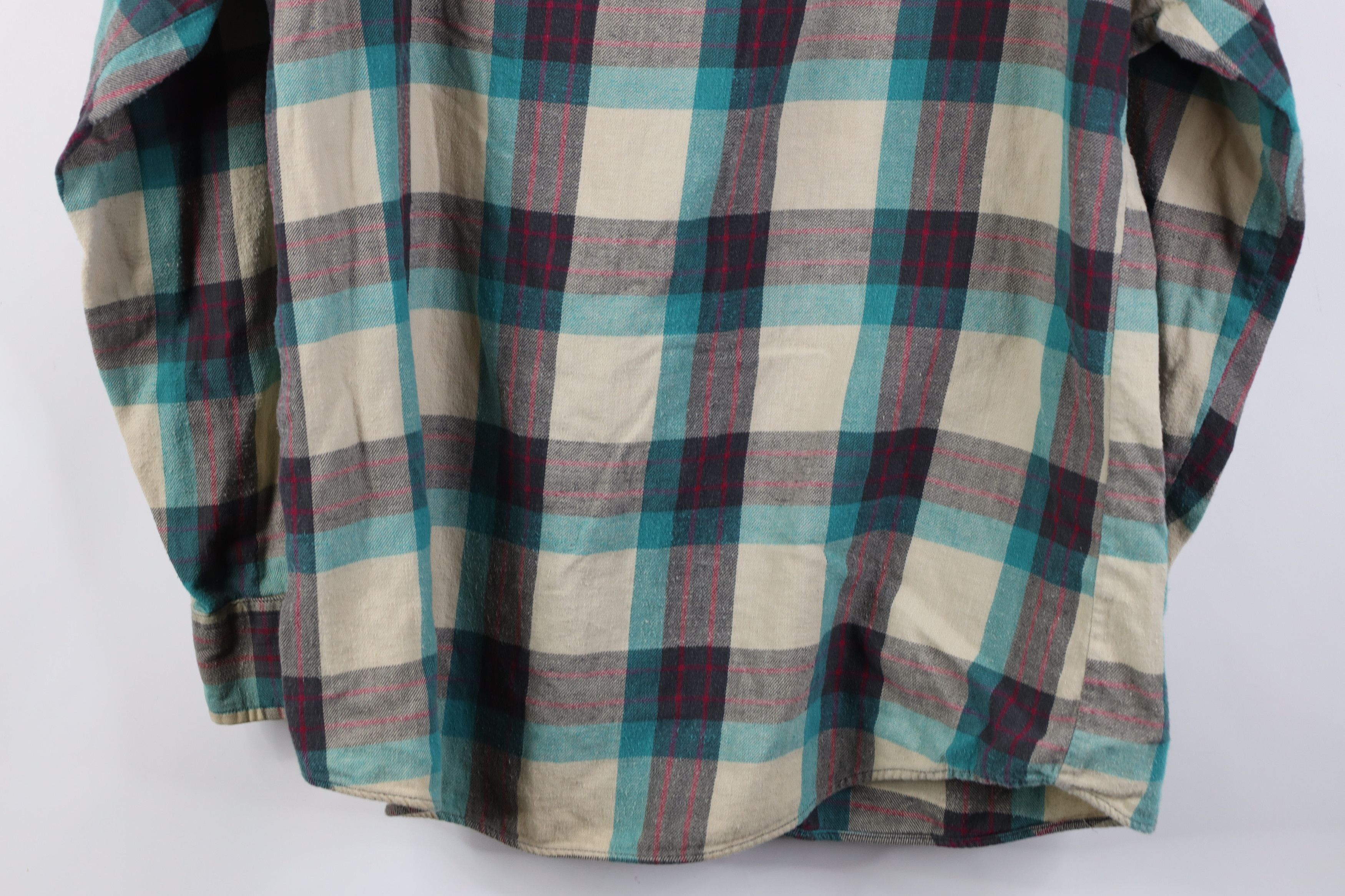 Vintage Vintage 90s Streetwear Flannel Collared Button Down Shirt Size US L / EU 52-54 / 3 - 11 Thumbnail
